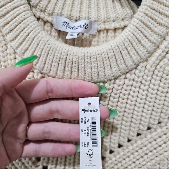 NWT Madewell Mariella Pointelle Sweater - Picture 5 of 10